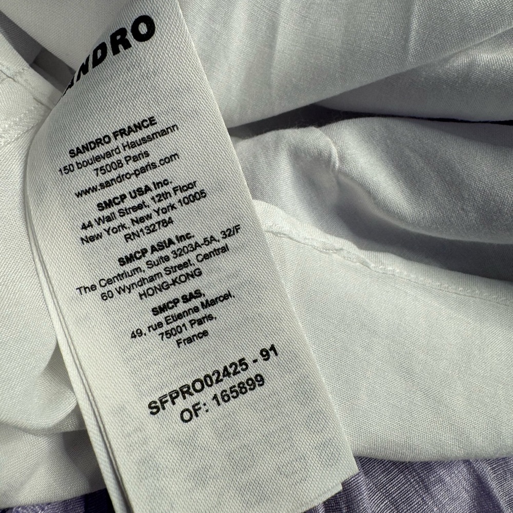 Sandro Lilac Button-Front Mini Dress - Picture 6 of 6